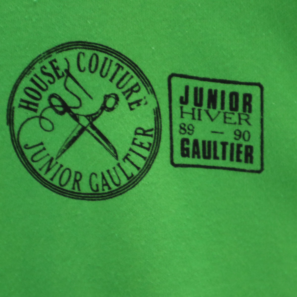 JUNIOR GAULTIER ジュニア ゴルチエ 長袖 Tシャツ M 黄緑 ロンT Jean Paul Gaultier キッズ