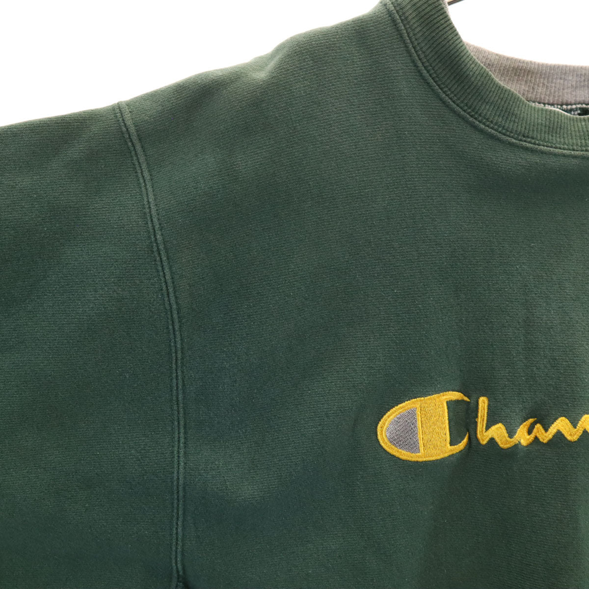 Champion チャンピオン 90s USA製 オールド 刺繍タグ 長袖 リバースウィーブ スウェット トレーナー XL 深緑 メンズ