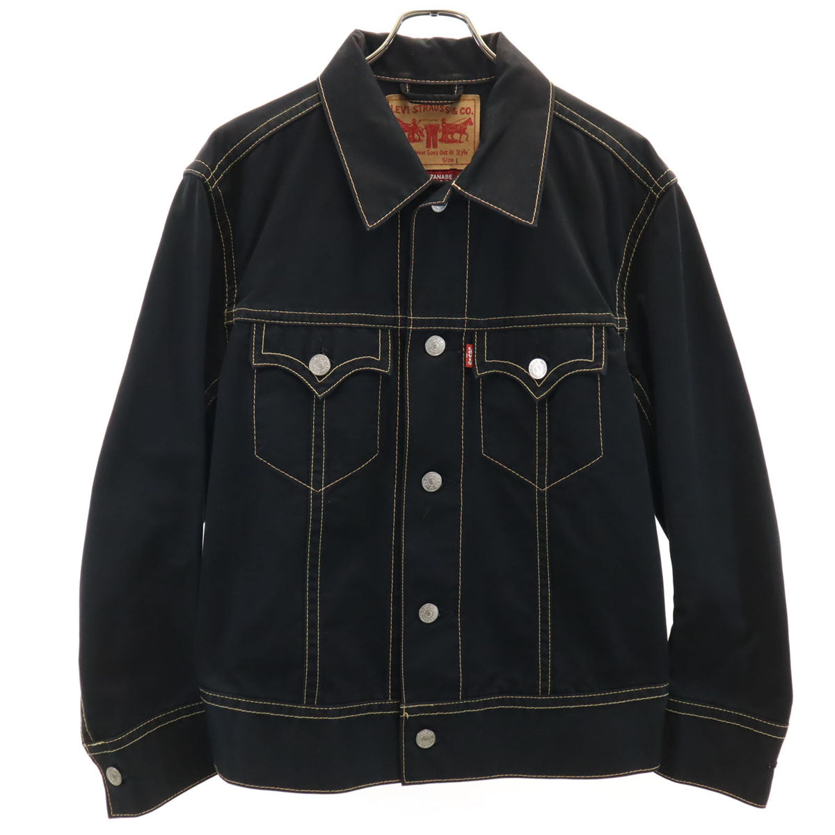 JUNYA WATANABE COMME des GARCONS MAN ジュンヤワタナベコムデギャルソンマン 2002年 Levi's リーバイス コラボ 日本製 トラッカー ジャケット L ブラック メンズ