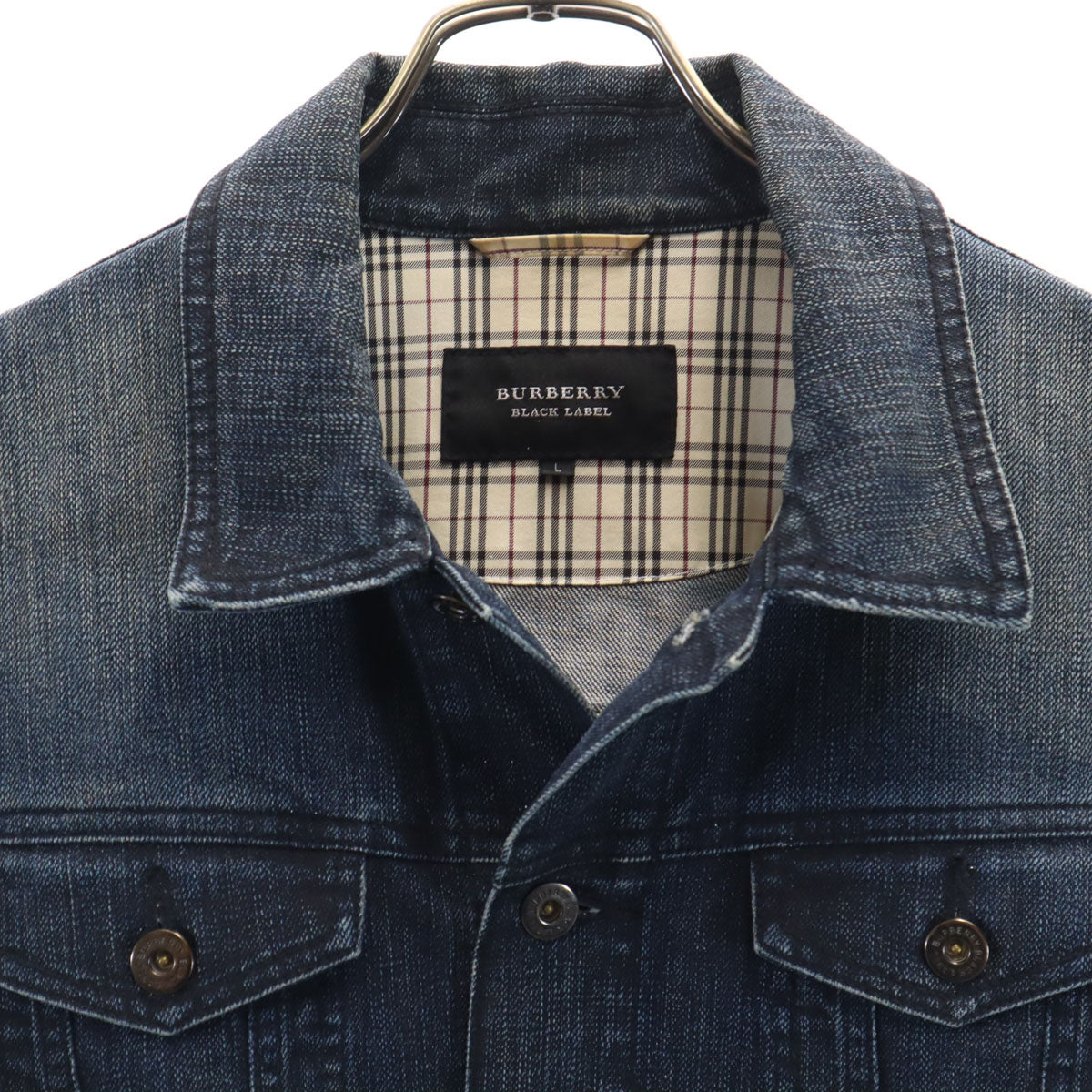 BURBERRY BLACK LABEL バーバリーブラックレーベル デニムジャケット L インディゴ 三陽商会 ジージャン トラッカー メンズ