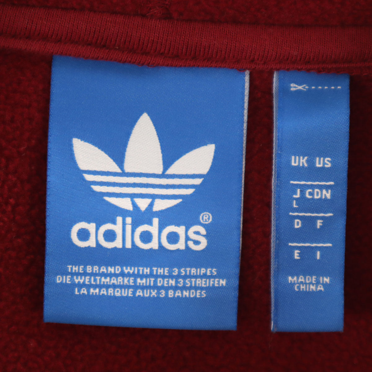 adidas Originals アディダスオリジナルス 25周年 NIGO ニゴー コラボ 長袖 ジップパーカー L ボルドー 裏起毛 メンズ