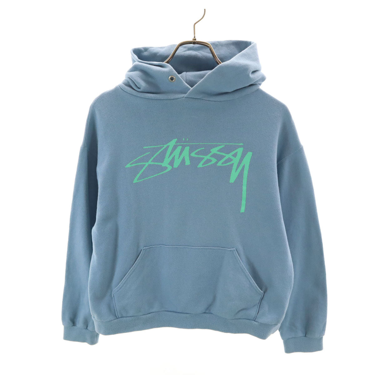 STUSSY ステューシー 長袖 スウェットパーカー M ライトブルー レディース