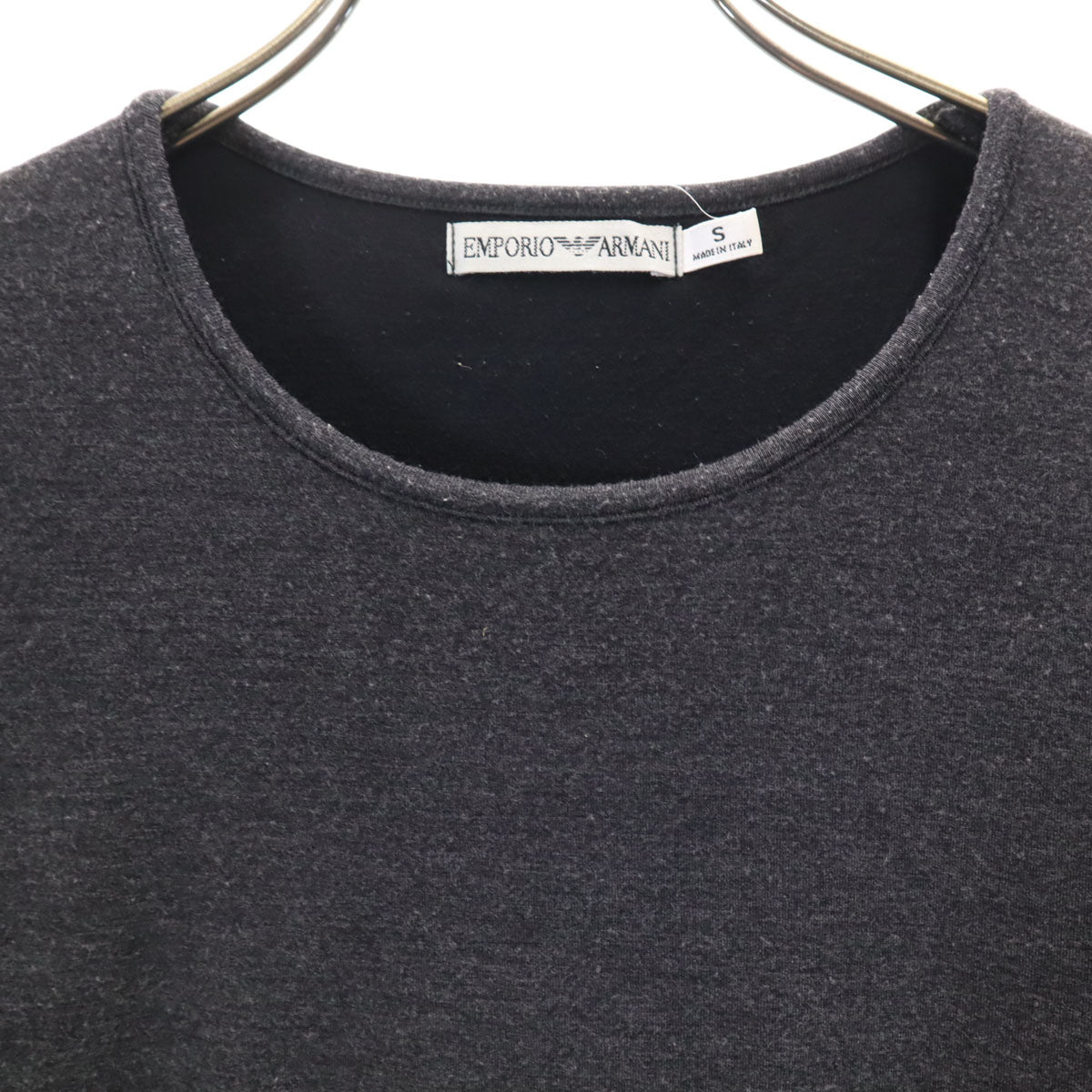 Emporio Armani エンポリオアルマーニ イタリア製 半袖 中綿 Tシャツ S チャコールグレー メンズ