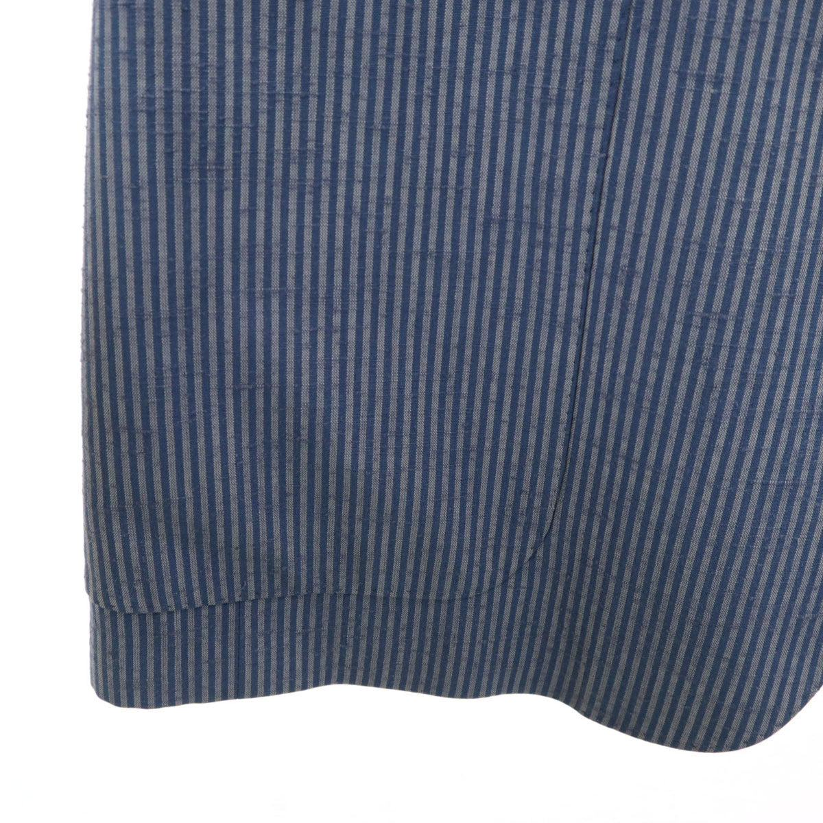 Aquascutum アクアスキュータム 90s 日本製 シルクブレンド オールド ボーダー柄 テーラードジャケット 96A6 ブルー系 メンズ