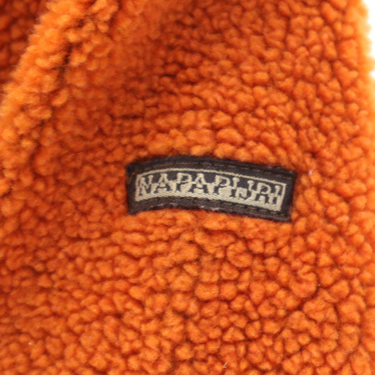 NAPAPIJRI ナパピリ ハーフジップ フリースジャケット M オレンジ プルオーバー ボア キッズ