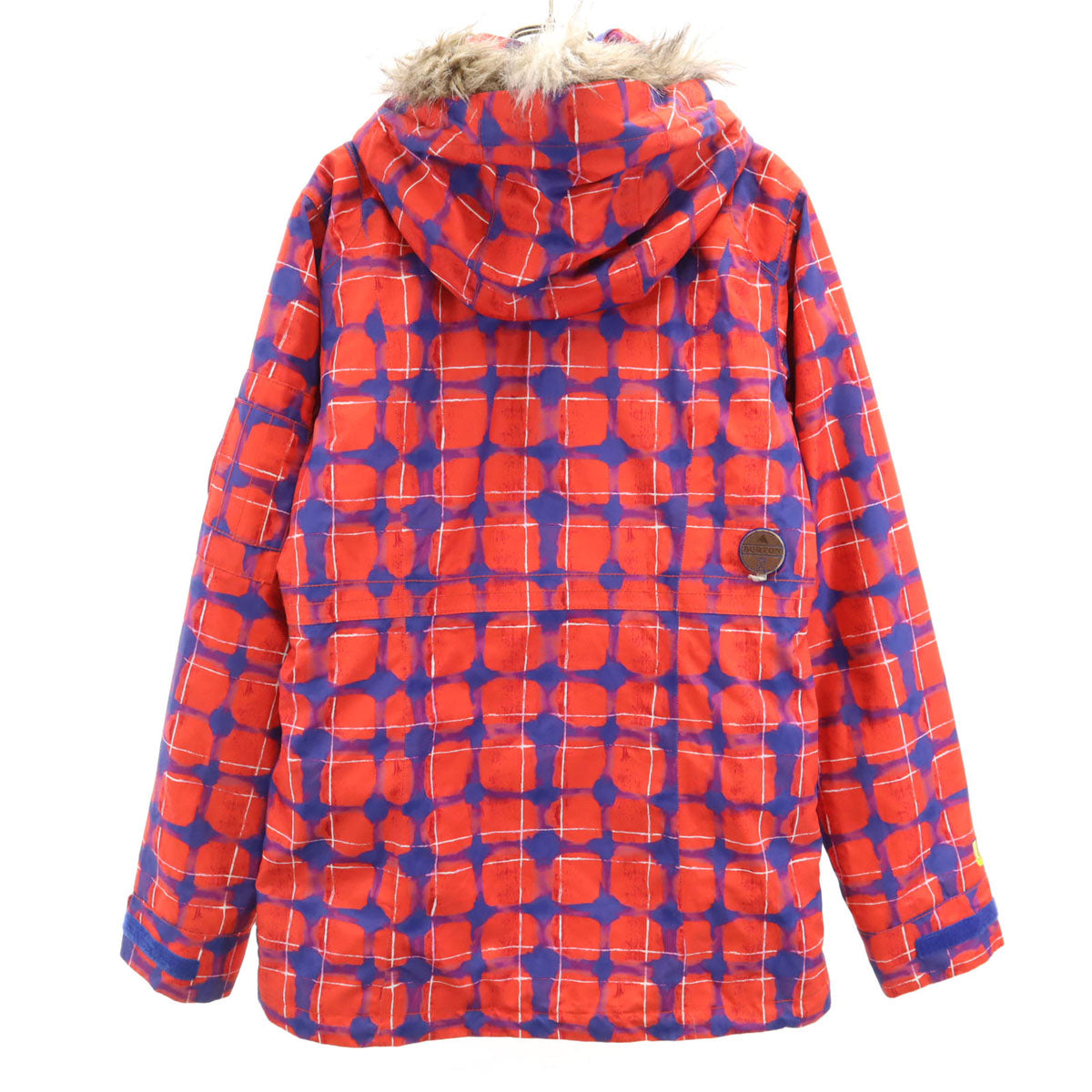 BURTON バートン 総柄 スノーボード 中綿ジャケット S 朱色 ウィンター メンズ