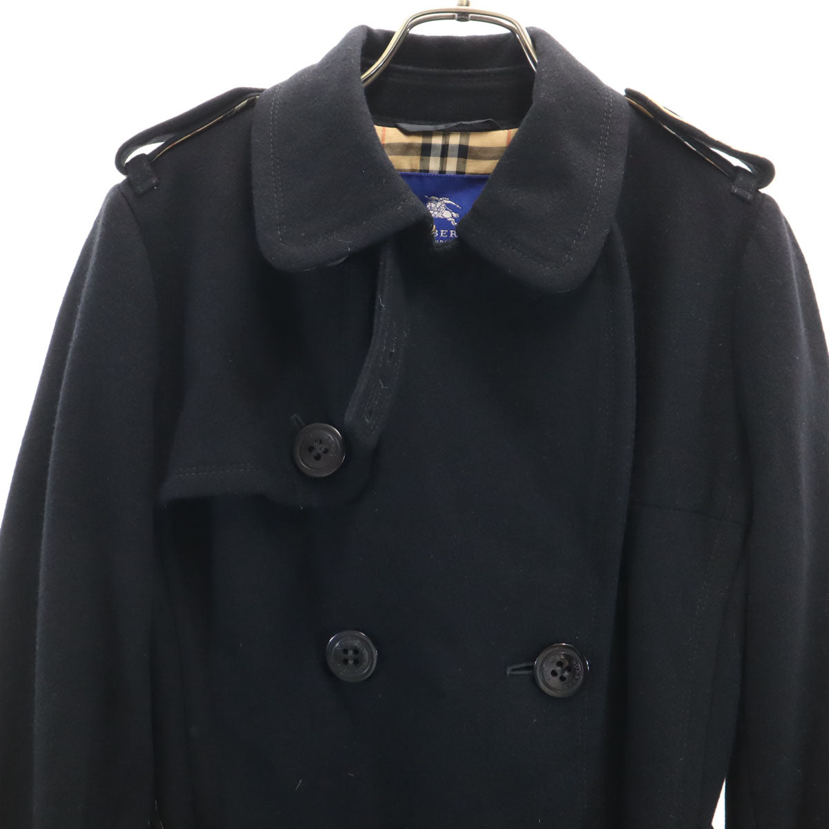 BURBERRY LONDON BLUE LABEL バーバリー ロンドン ブルーレーベル トレンチコート 40 ブラック レディース