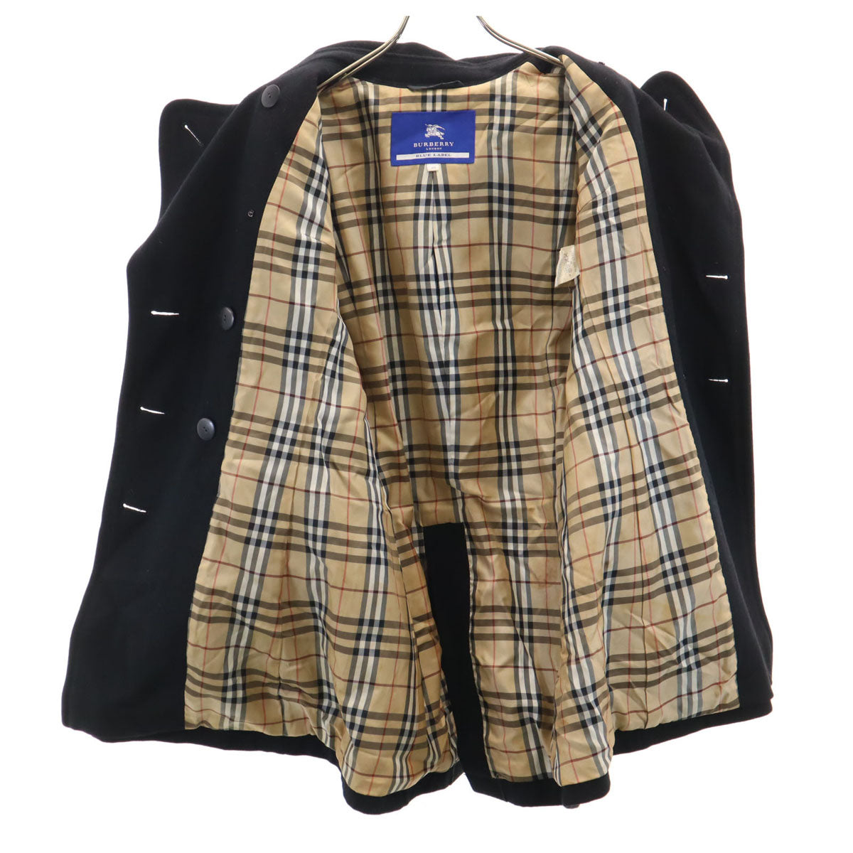 BURBERRY LONDON BLUE LABEL バーバリー ロンドン ブルーレーベル トレンチコート 40 ブラック レディース