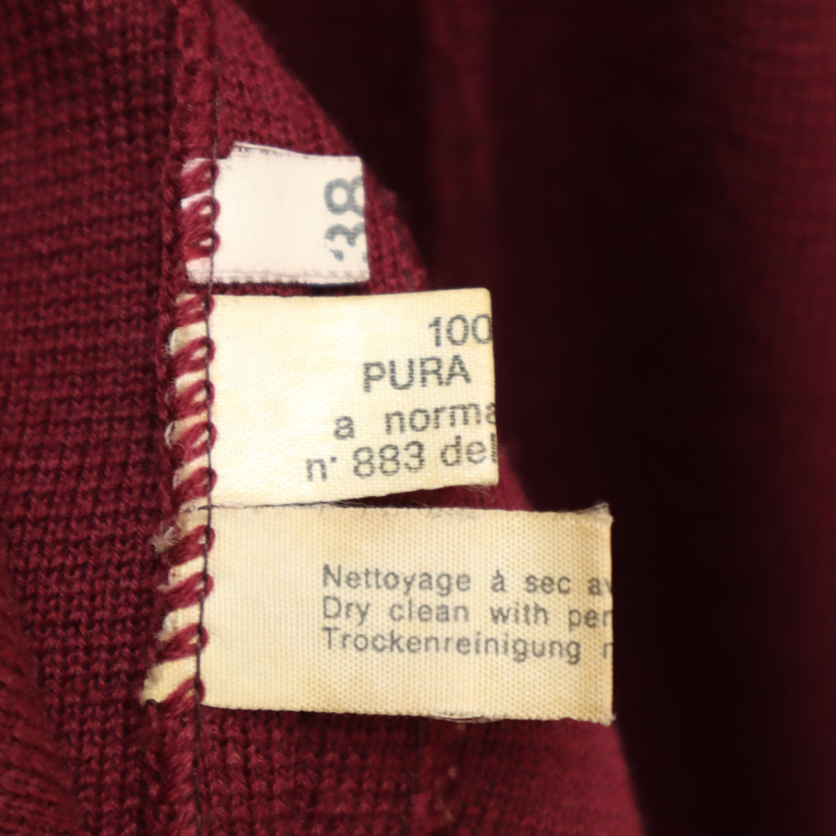 CELINE セリーヌ 80s 90s イタリア製 ウールブレンド オールド 長袖 カーディガン 上下 セットアップ 38 バーガンディ レディース