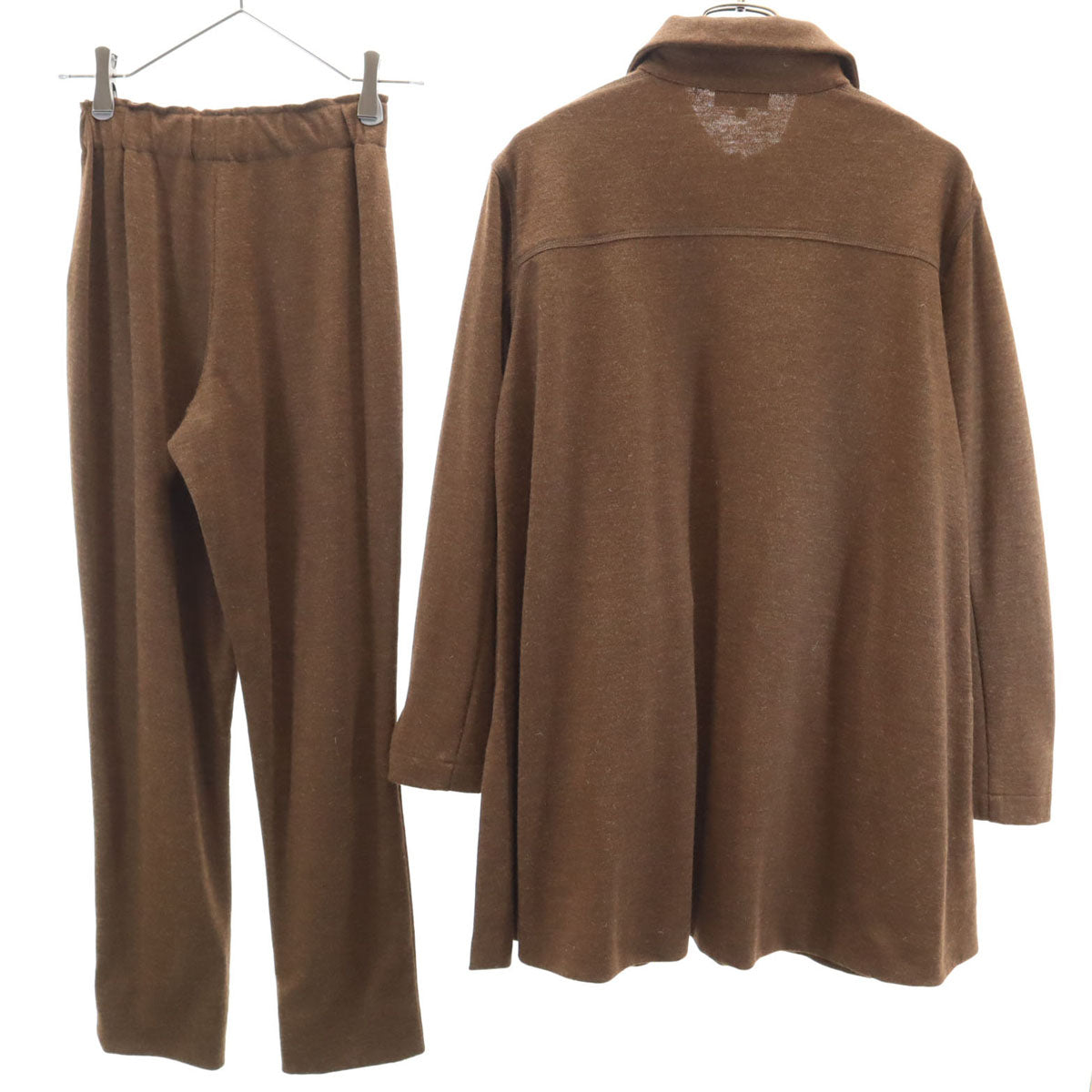 Herno ヘルノ 90s イタリア製 オールド ウールコート 上下 セットアップ 42 ブラウン レディース