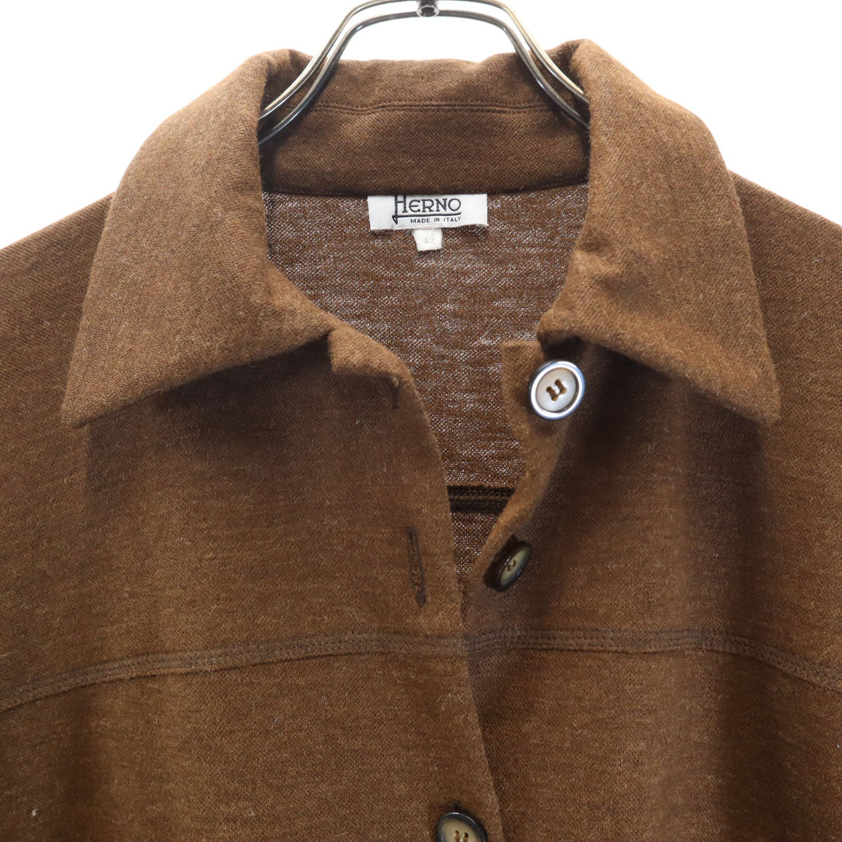 Herno ヘルノ 90s イタリア製 オールド ウールコート 上下 セットアップ 42 ブラウン レディース