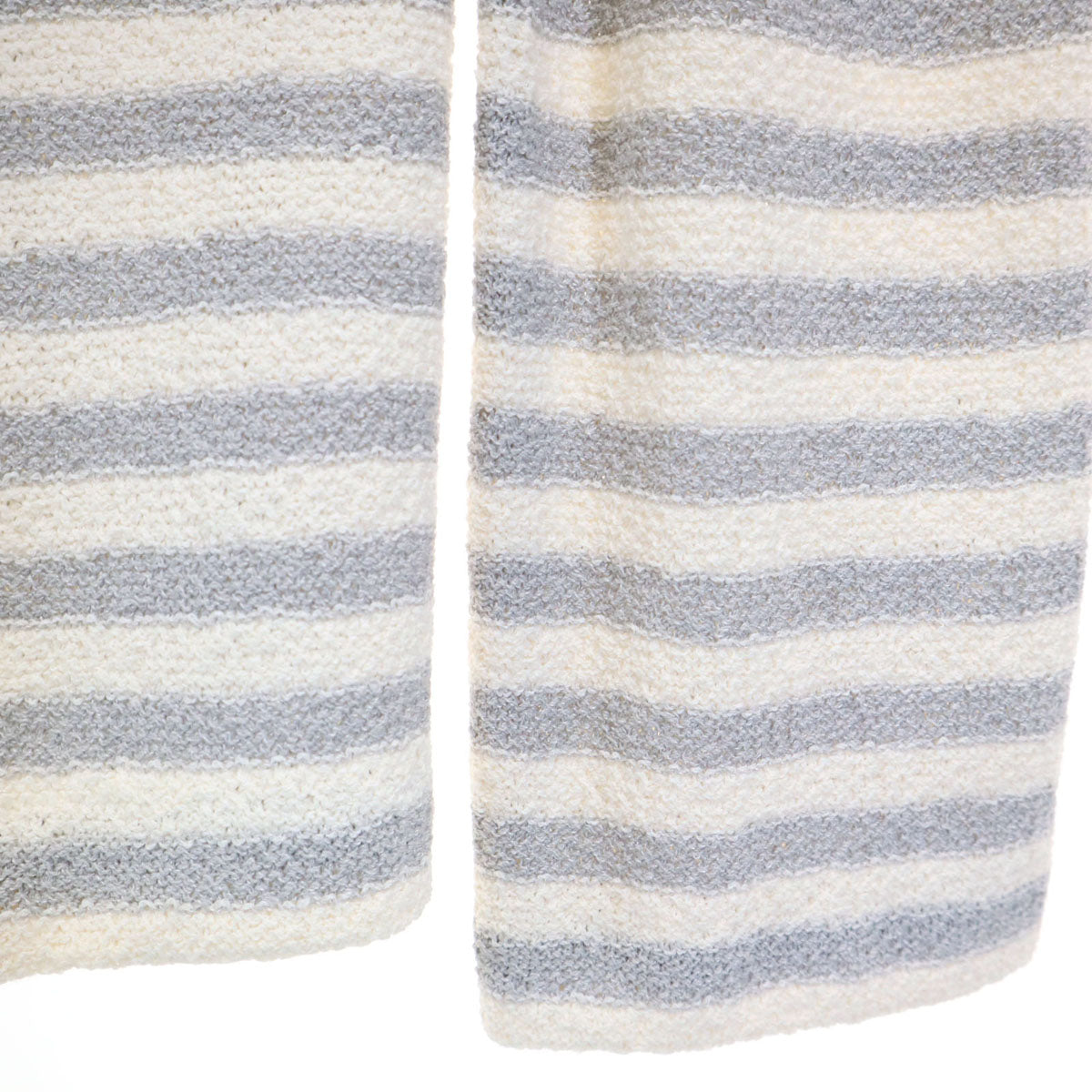 ST.JOHN セントジョン USA製 ボーダー柄 タオル地 テーラードジャケット 上下 セットアップ 10/8 アイボリー レディース