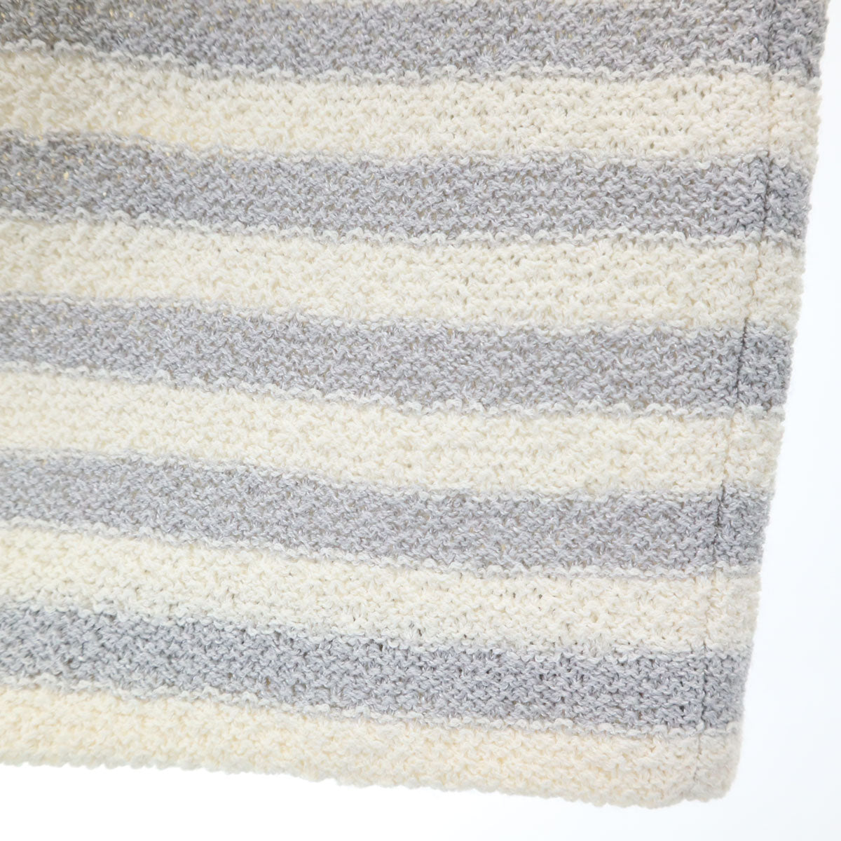 ST.JOHN セントジョン USA製 ボーダー柄 タオル地 テーラードジャケット 上下 セットアップ 10/8 アイボリー レディース