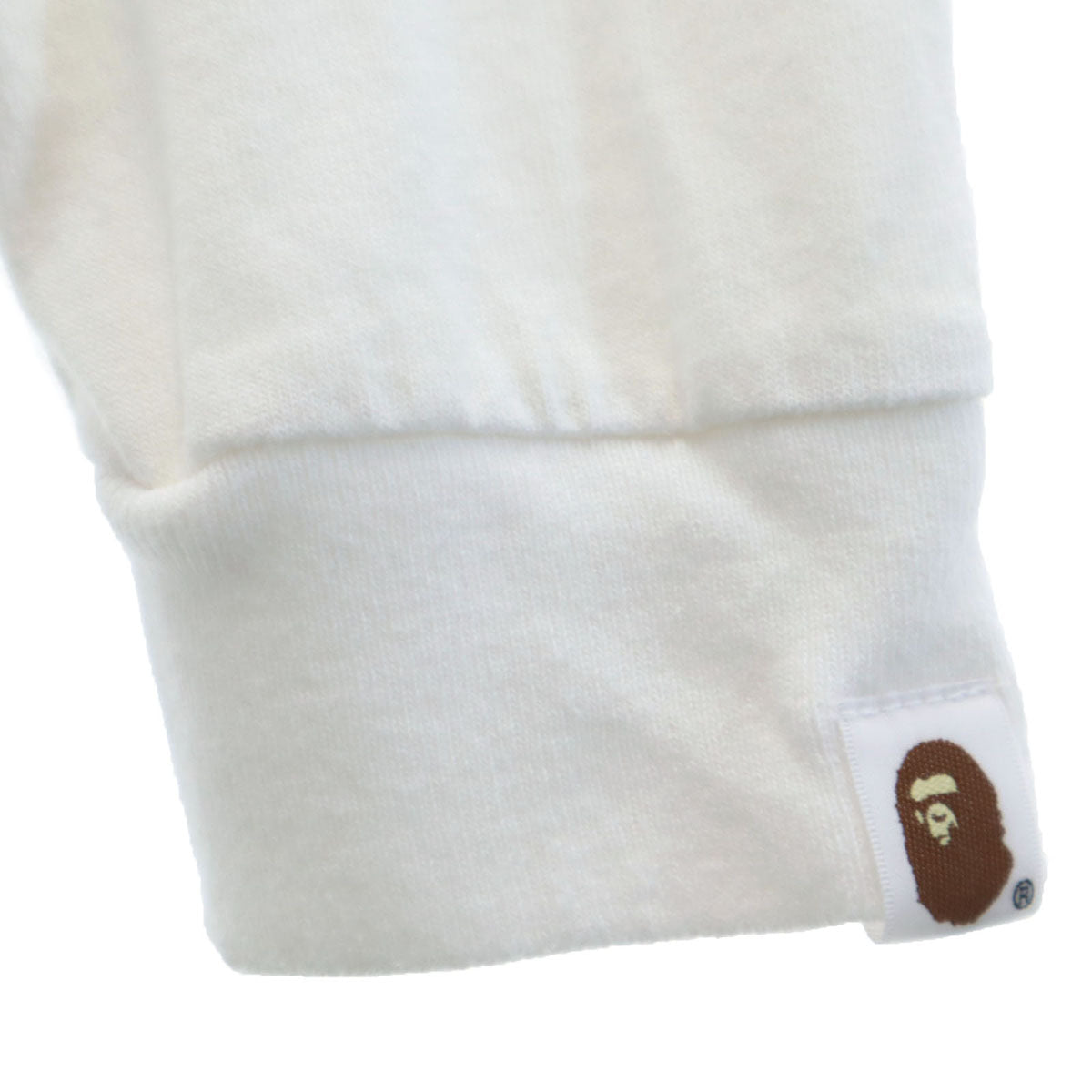 A BATHING APE アベイシングエイプ 長袖 Tシャツ S ホワイト ロンT メンズ