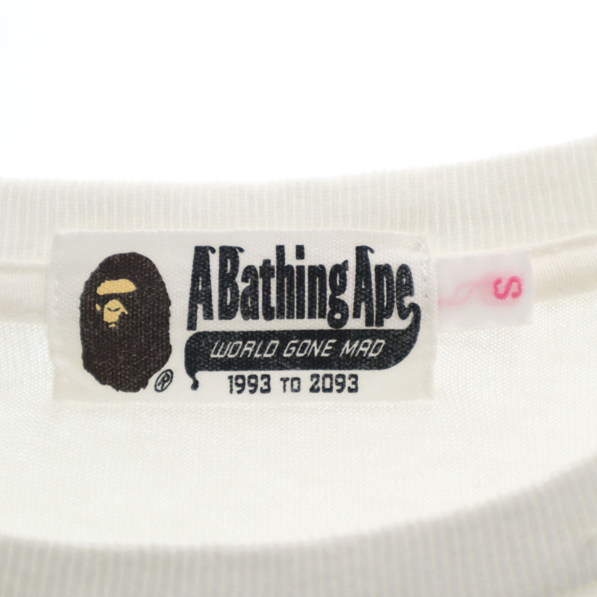 A BATHING APE アベイシングエイプ 長袖 Tシャツ S ホワイト ロンT メンズ