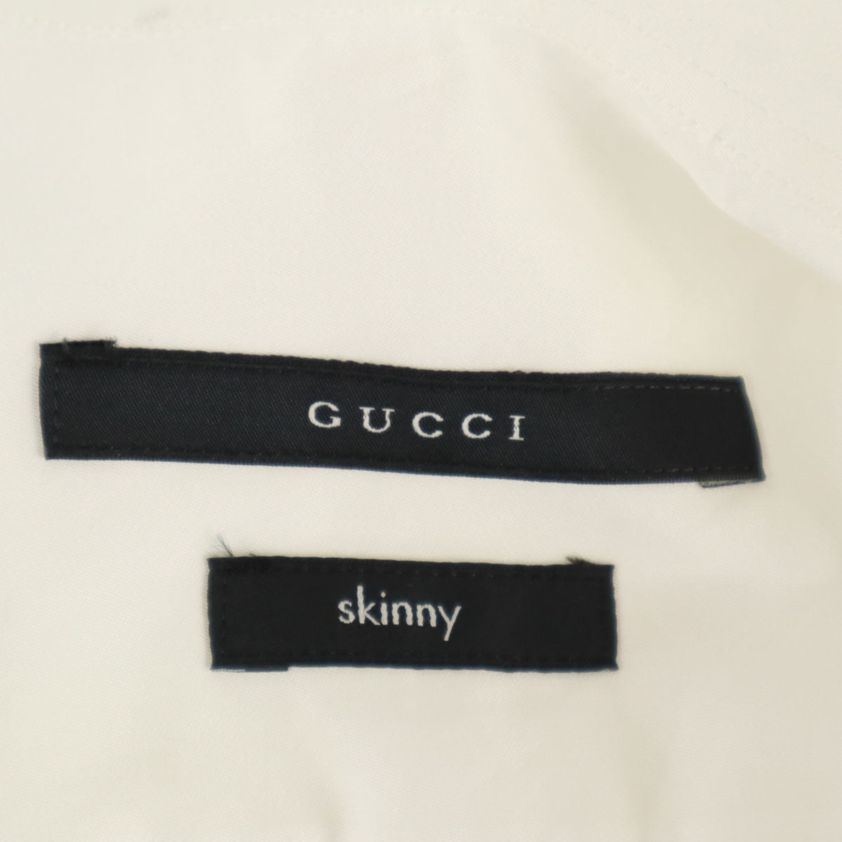 GUCCI グッチ イタリア製 長袖 コットンシャツ 42 ホワイト メンズ