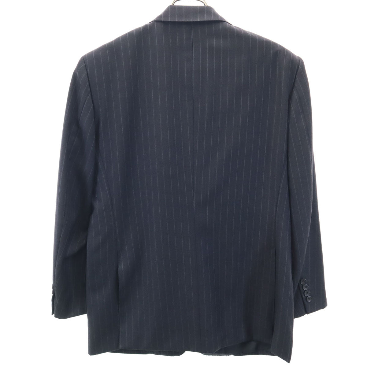 BURBERRY LONDON バーバリーロンドン 日本製 ウールブレンド ストライプ柄 テーラードジャケット 96-86-170 ブラック 三陽商会 メンズ