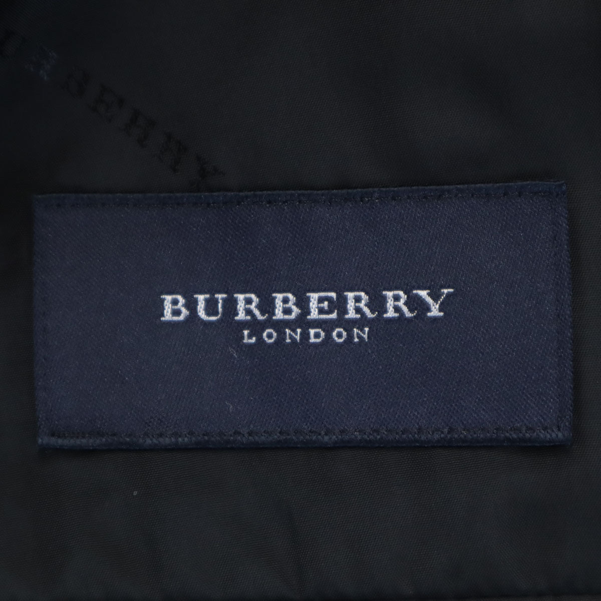 BURBERRY LONDON バーバリーロンドン 日本製 ウールブレンド ストライプ柄 テーラードジャケット 96-86-170 ブラック 三陽商会 メンズ