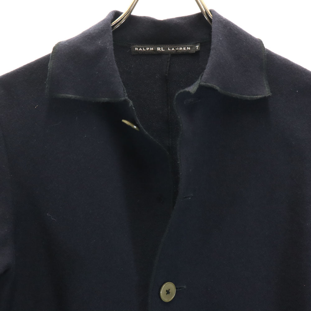 RALPH LAUREN ラルフローレン 日本製 縮絨ウール カーディガン 上下 セットアップ 7 ネイビー レディース
