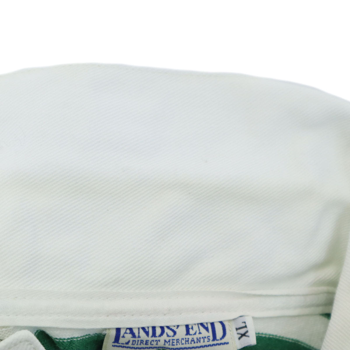 LANDS' END ランズエンド 80s ヴィンテージ ボーダー柄 長袖 ラガーシャツ XL メンズ