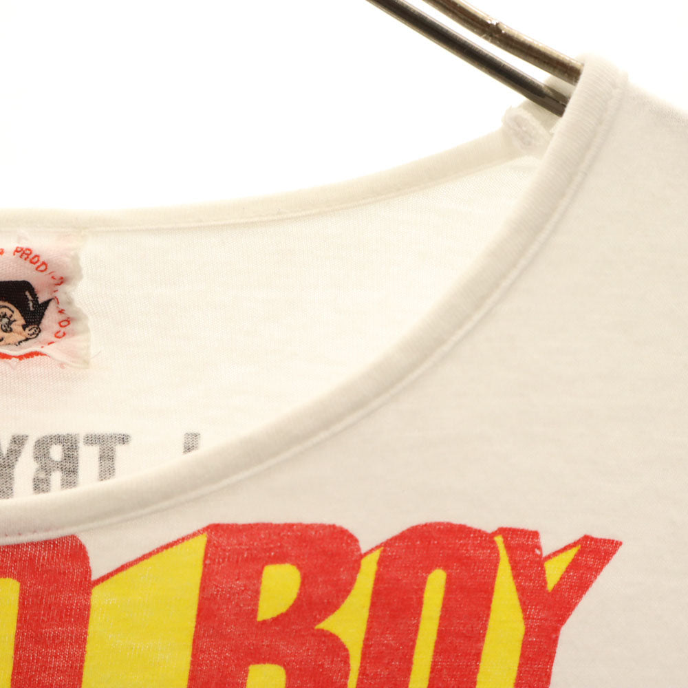 ブランド名 手塚プロダクション 80s 90s オールド 日本製 シングルステッチ 長袖 鉄腕アトム カットソー ホワイト 手塚治虫 メンズ