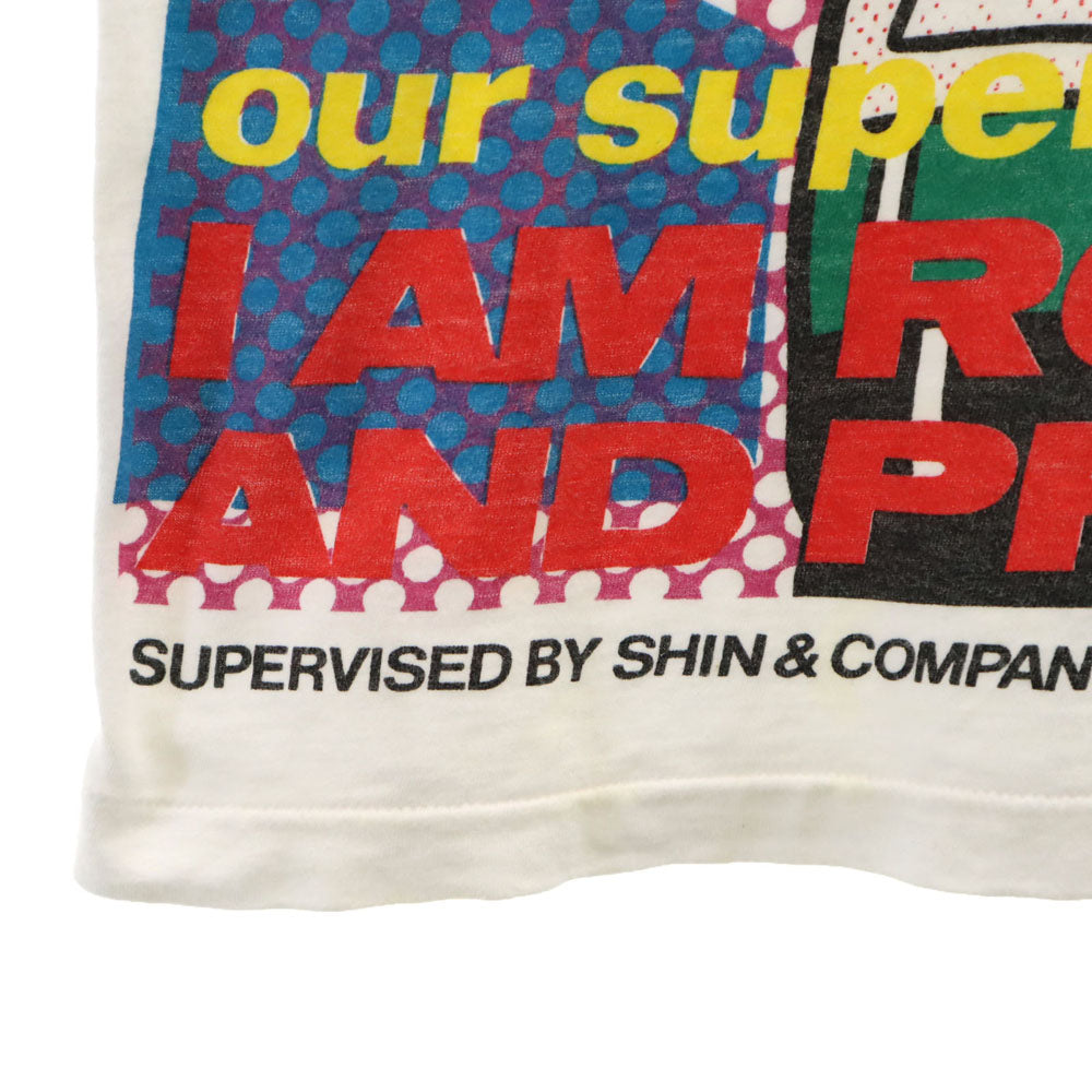 ブランド名 手塚プロダクション 80s 90s オールド 日本製 シングルステッチ 長袖 鉄腕アトム カットソー ホワイト 手塚治虫 メンズ