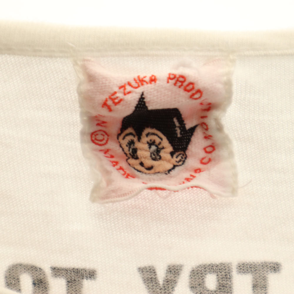 ブランド名 手塚プロダクション 80s 90s オールド 日本製 シングルステッチ 長袖 鉄腕アトム カットソー ホワイト 手塚治虫 メンズ