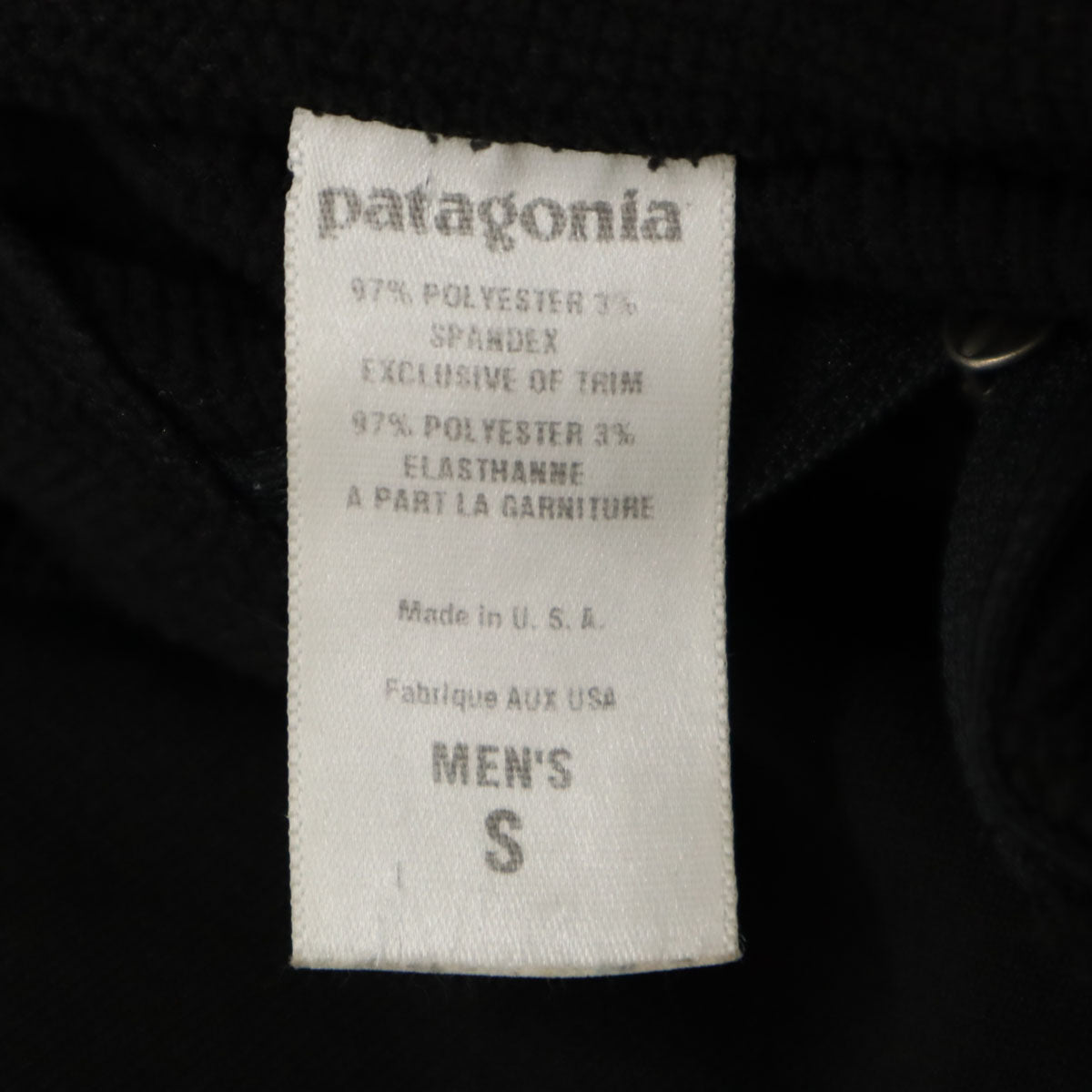 patagonia パタゴニア USA製 長袖 ハーフジップ ウェア S ブラック アウトドア 41600S5 トップス メンズ