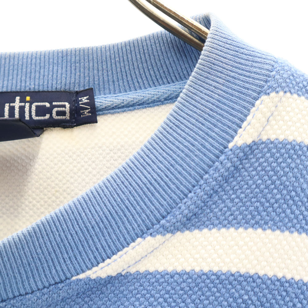 NAUTICA ノーティカ 90s オールド ボーダー柄 長袖 カットソー M ブルー ロンT メンズ