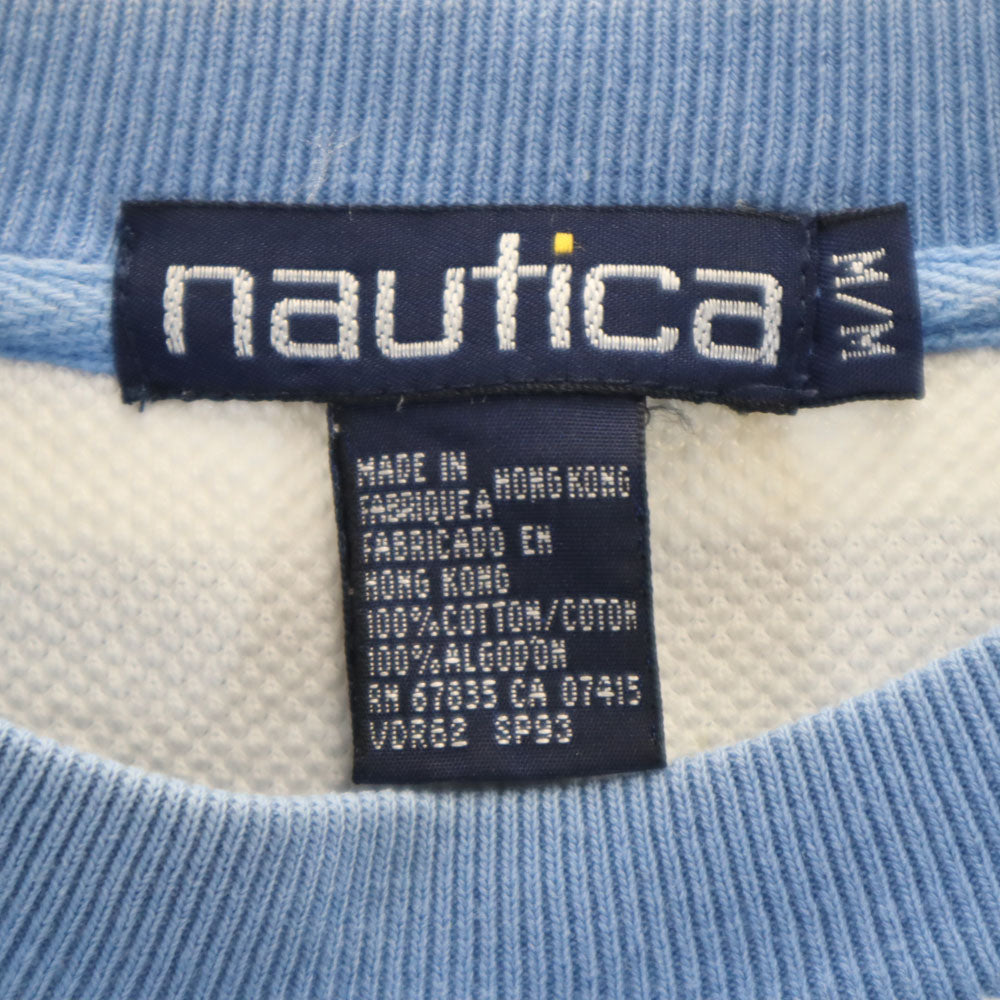 NAUTICA ノーティカ 90s オールド ボーダー柄 長袖 カットソー M ブルー ロンT メンズ