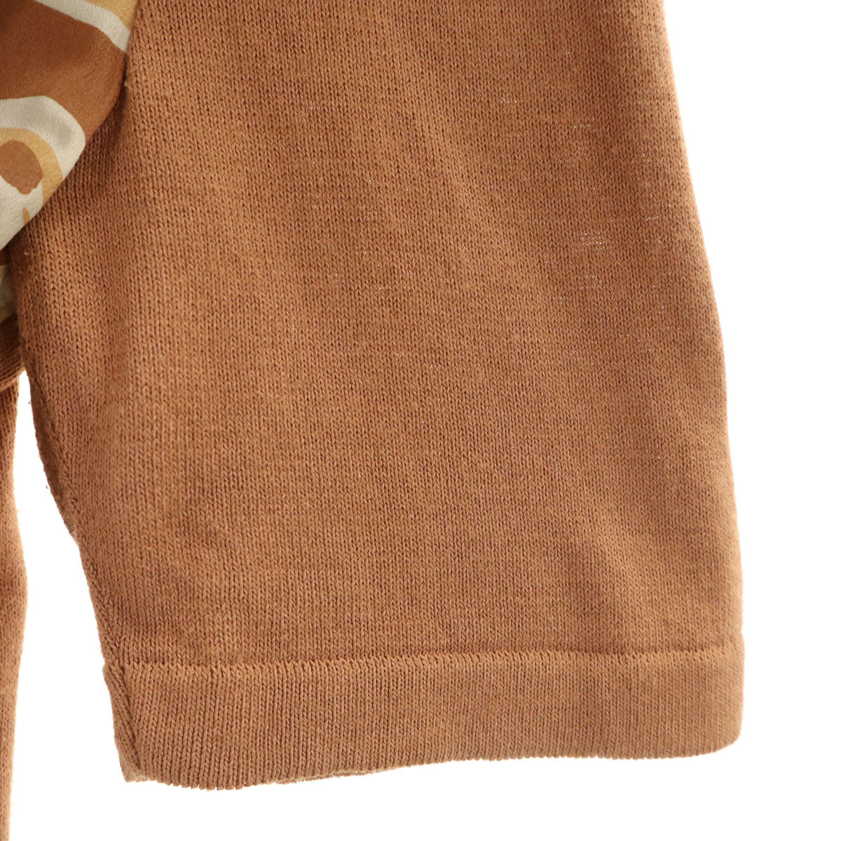 CELINE セリーヌ 90s オールド イタリア製 総柄 半袖 ニット 40 ベージュ レディース