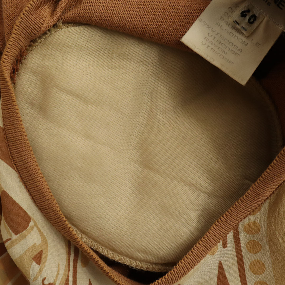 CELINE セリーヌ 90s オールド イタリア製 総柄 半袖 ニット 40 ベージュ レディース