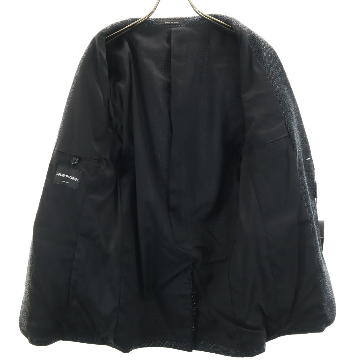 未使用 Emporio Armani エンポリオアルマーニ イタリア製 テーラードジャケット 52 ネイビー メンズ