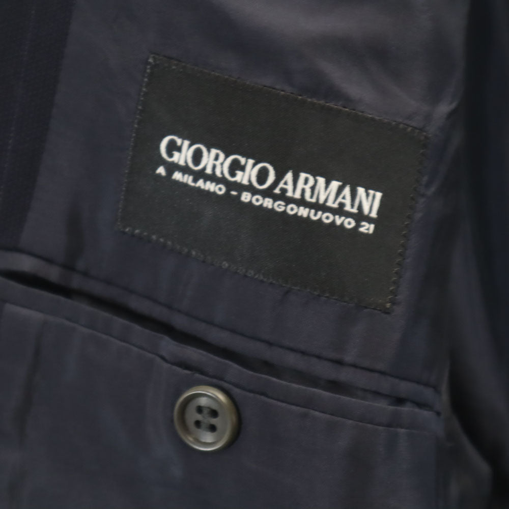 GIORGIO ARMANI ジョルジオアルマーニ イタリア製 ウールブレンド テーラードジャケット 50 ネイビー メンズ