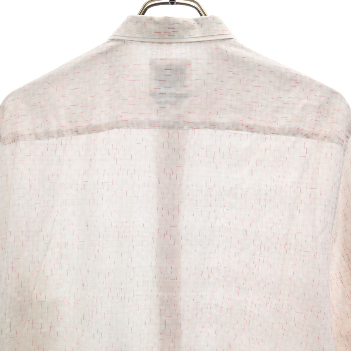 ARMANI EXCHANGE アルマーニエクスチェンジ 総柄 長袖 シャツ M 白×赤系 メンズ