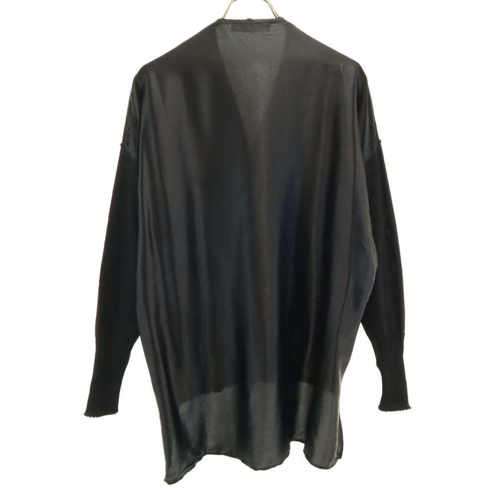 LIVIANA CONTI リビアナコンティ イタリア製 ウールブレンド 長袖 カーディガン 40 ブラック レディース