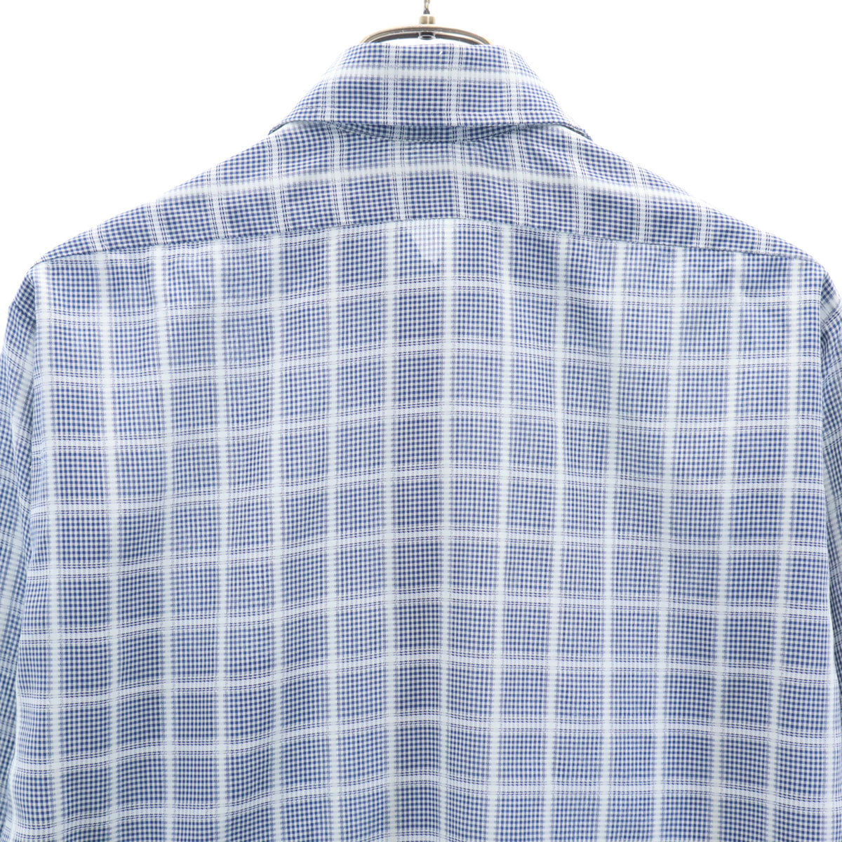 VAN HEUSEN ヴァンヒューゼン 60s 70s ヴィンテージ 衿芯 チェック柄 長袖 シャツ ブルー メンズ