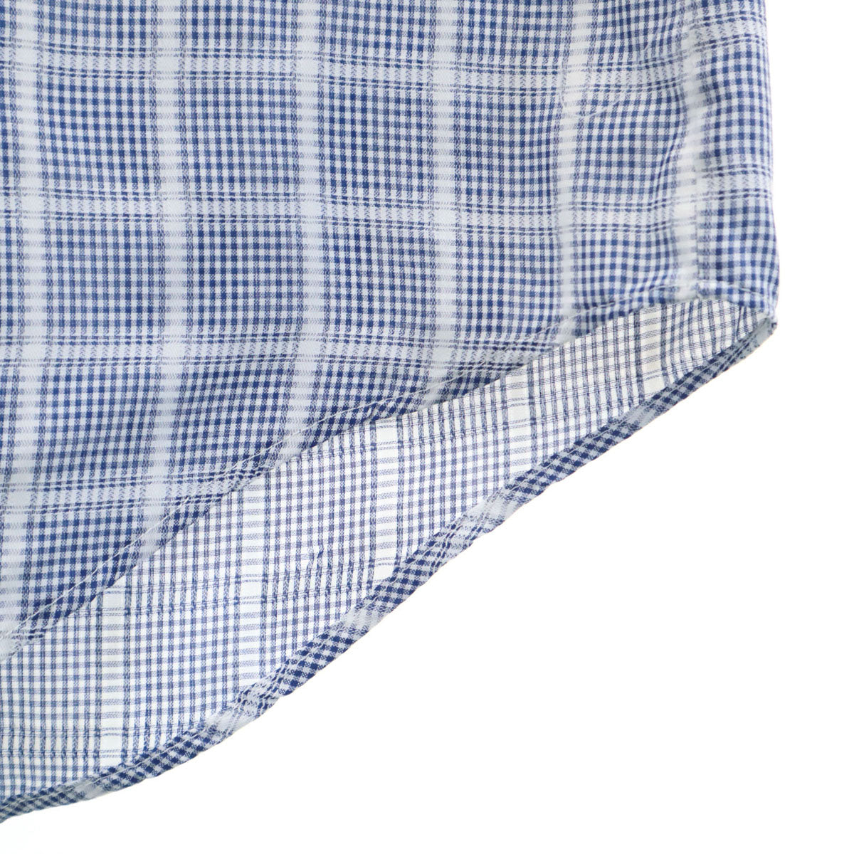 VAN HEUSEN ヴァンヒューゼン 60s 70s ヴィンテージ 衿芯 チェック柄 長袖 シャツ ブルー メンズ