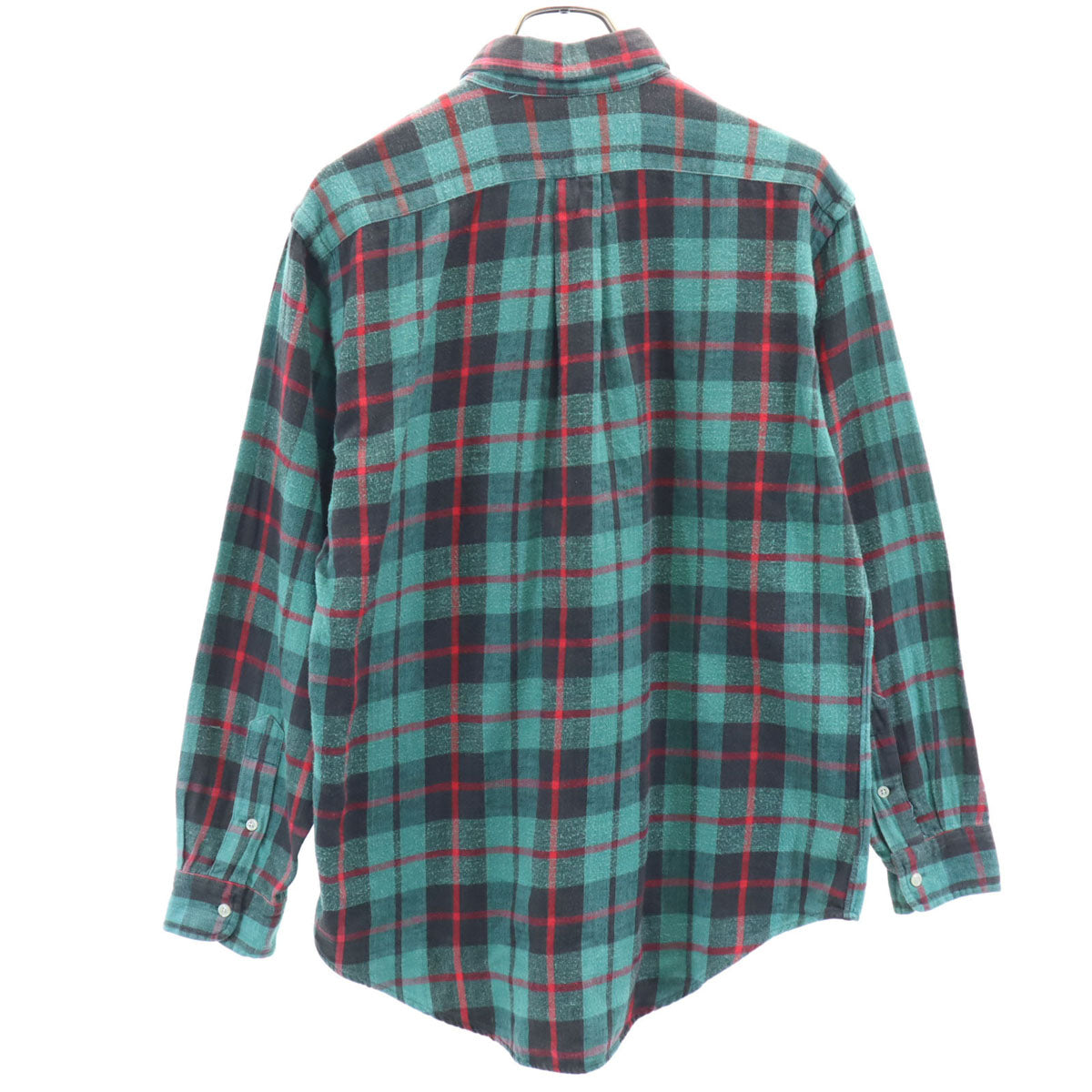 POLO COUNTRY RALPH LAUREN ポロカントリー ラルフローレン 80s 90s オールド タータンチェック柄 長袖 コットンシャツ S グリーン メンズ