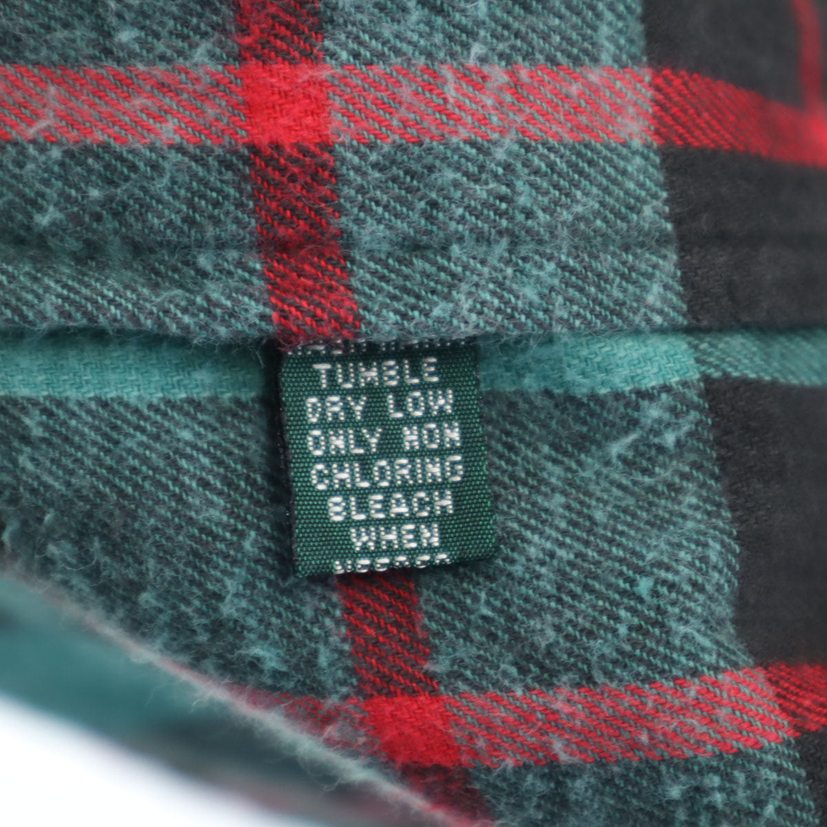 POLO COUNTRY RALPH LAUREN ポロカントリー ラルフローレン 80s 90s オールド タータンチェック柄 長袖 コットンシャツ S グリーン メンズ