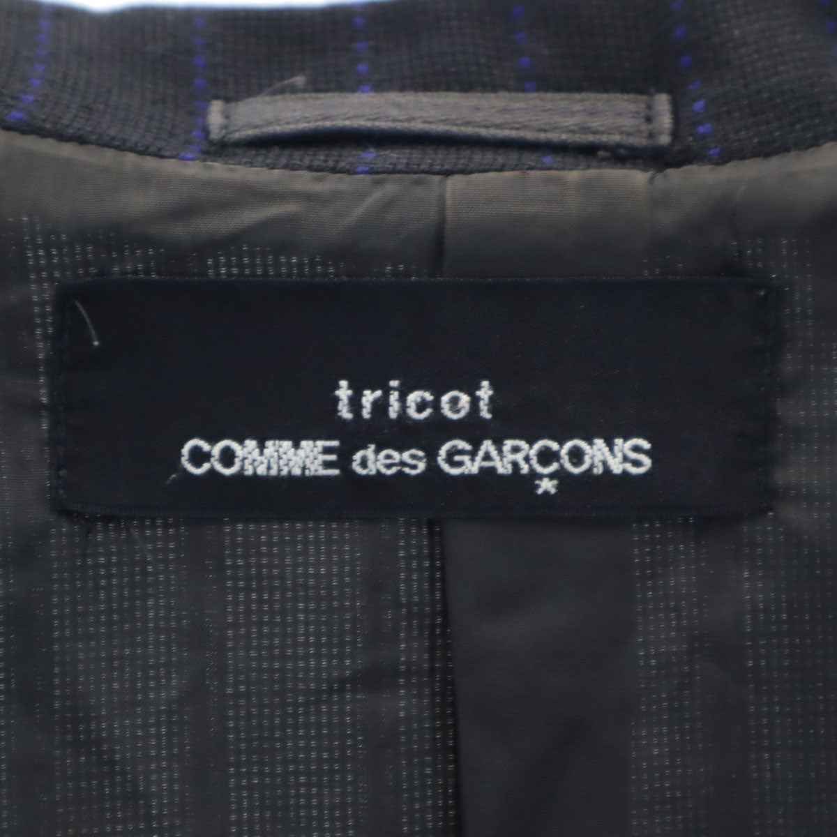 tricot COMME des GARCONS トリコットコムデギャルソン 80s 1989年 ヴィンテージ 日本製 ストライプ柄 テーラードジャケット ブラック メンズ
