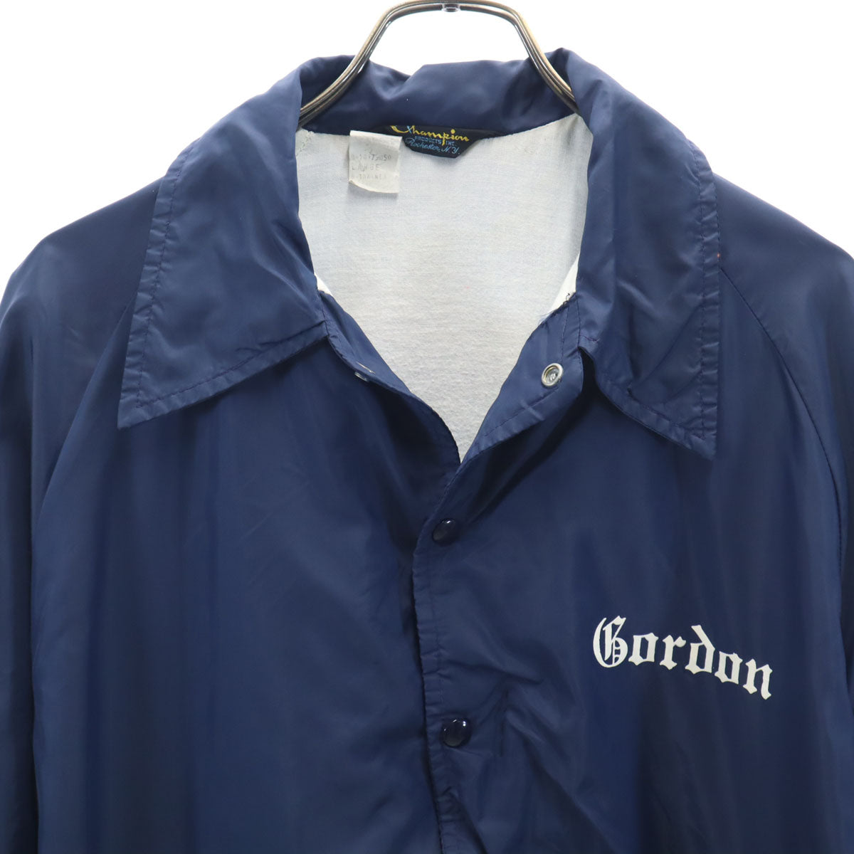 Champion チャンピオン 70s ヴィンテージ ランナーズタグ 黒タグ コーチジャケット L ブルー Gordon メンズ