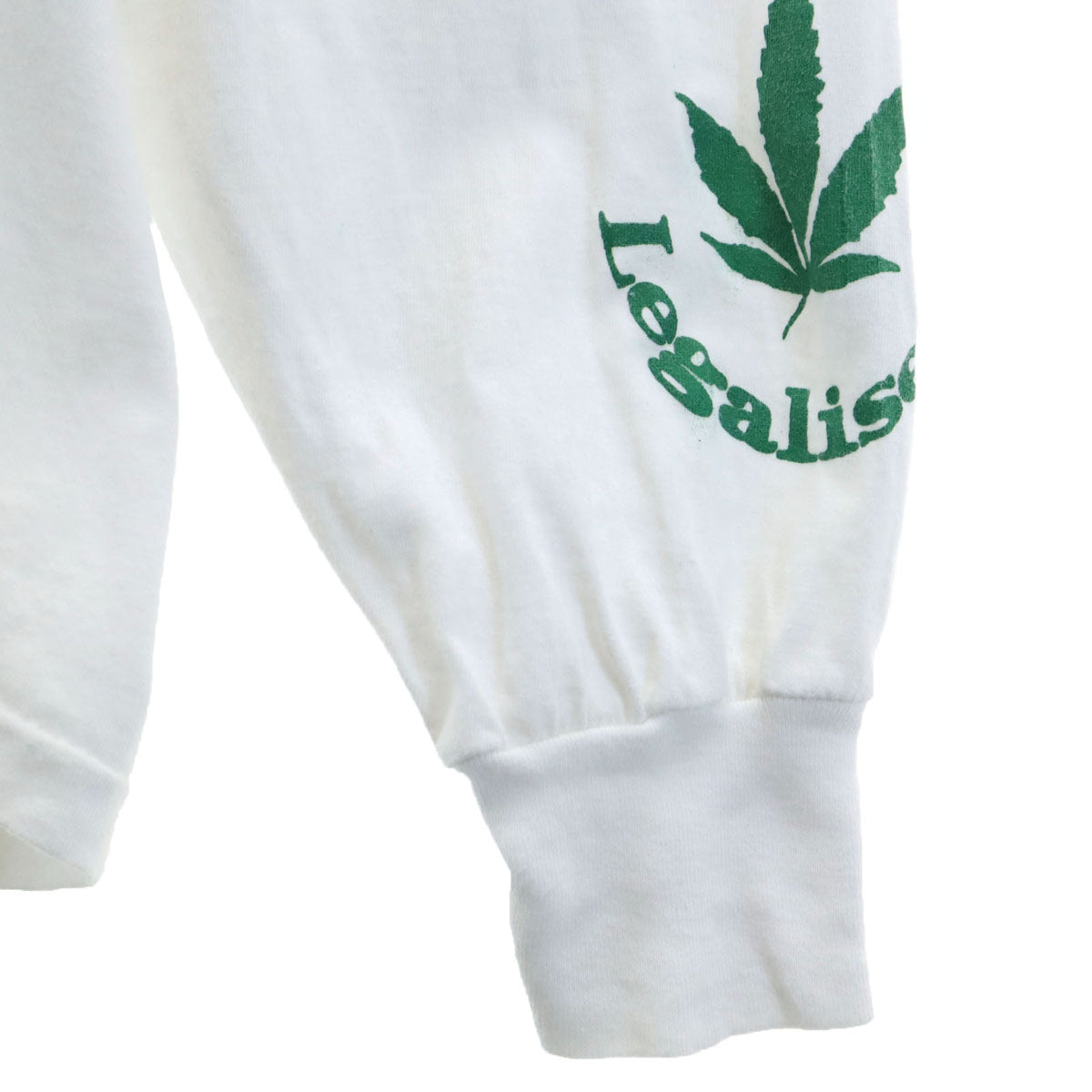 OLD オールド 90s 長袖 両面 プリントスカル Tシャツ XL ホワイト メンズ