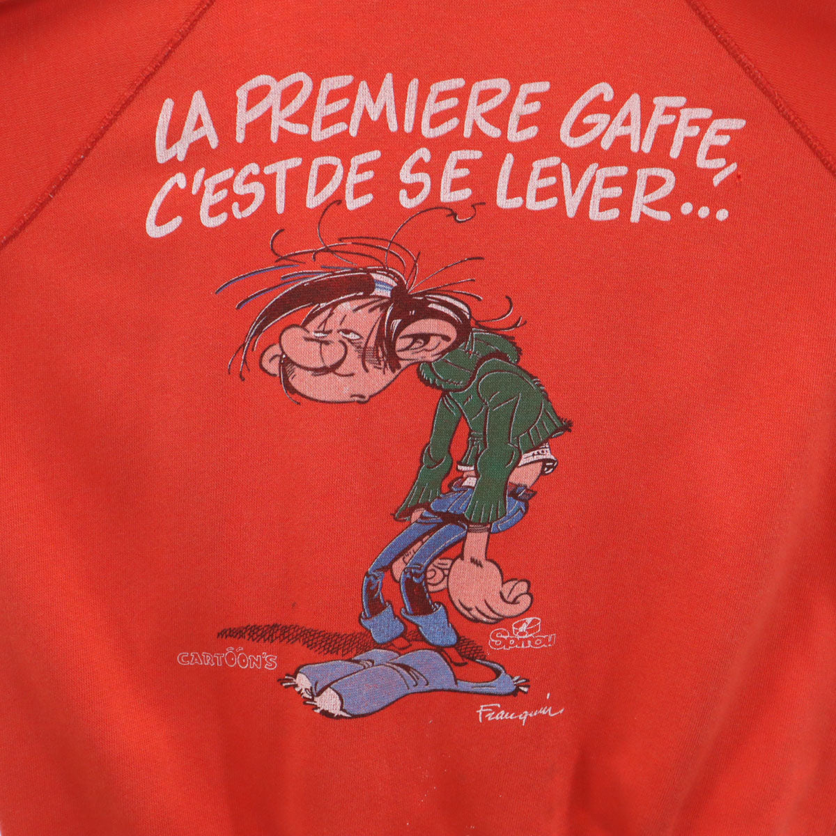 VINTAGE ヴィンテージ 80s ガストン・ラガフ 長袖 ラグラン スウェット L レッド メンズ