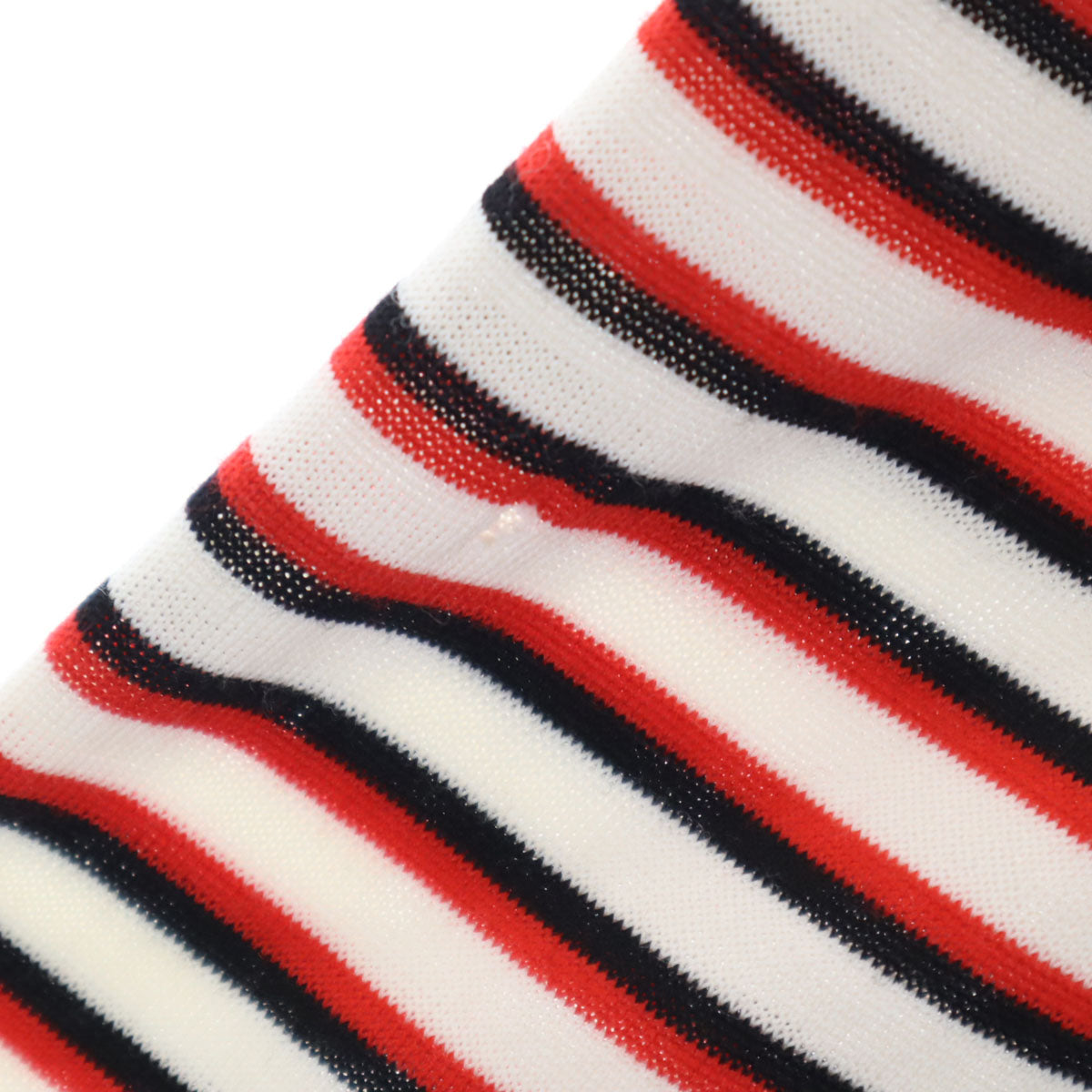 GUCCI グッチ イタリア製 ボーダー柄 長袖 Vネック カーディガン L レッド メンズ