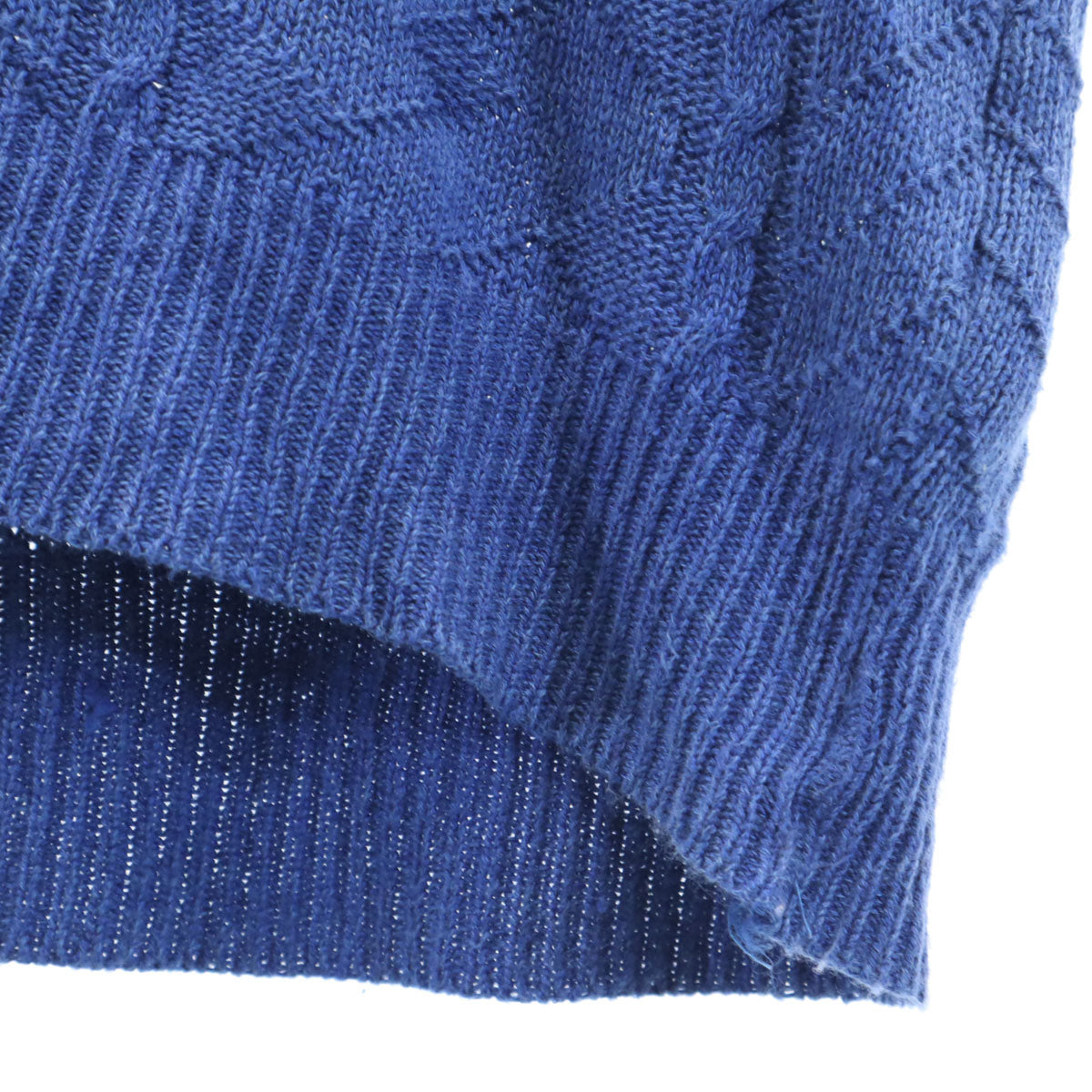 LANVIN STUDIO ランバンスタジオ ノースリーブ Vネック ニットベスト 50 ブルー メンズ