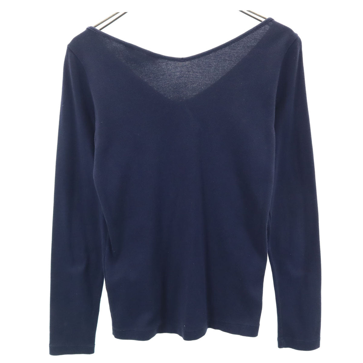 AURALEE オーラリー イエナ別注 長袖 Vネック カットソー 1 ネイビー x IENA レディース