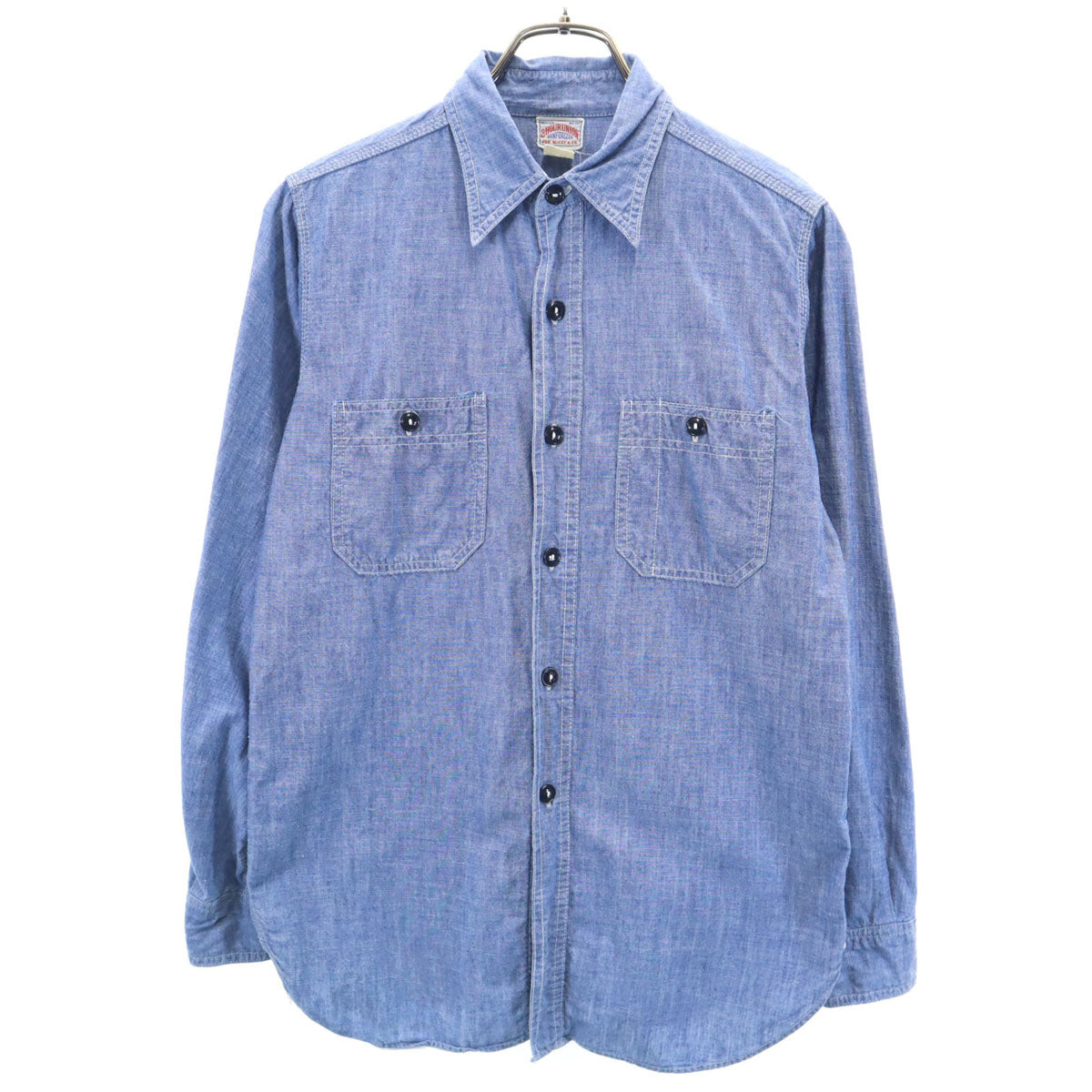 8 HOUR UNION JOE McCOY エイトアワーユニオン ジョーマッコイ 長袖 シャンブレーシャツ 14 ウォッシュブルー メンズ