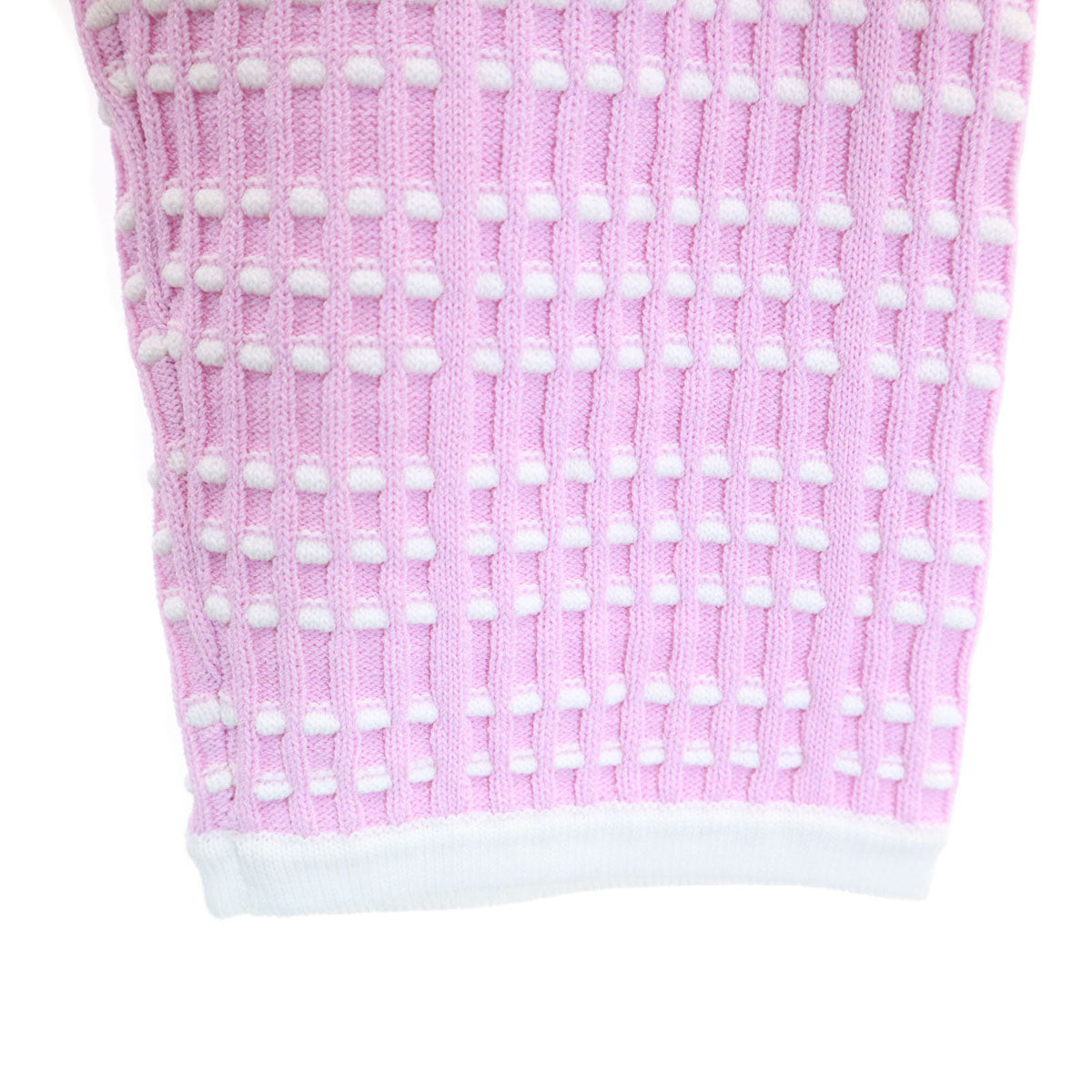 courreges クレージュ 7分袖 ビーズ付き ニットカーディガン 40 ピンク レディース