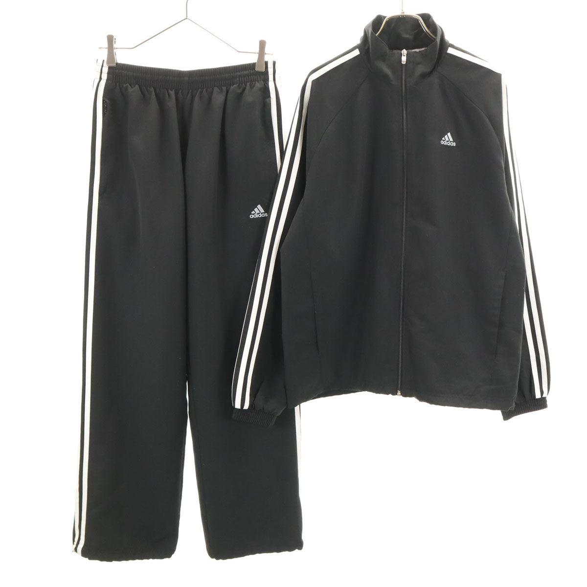 adidas アディダス トラックジャケット 上下 セットアップ M ブラック 裏メッシュ メンズ